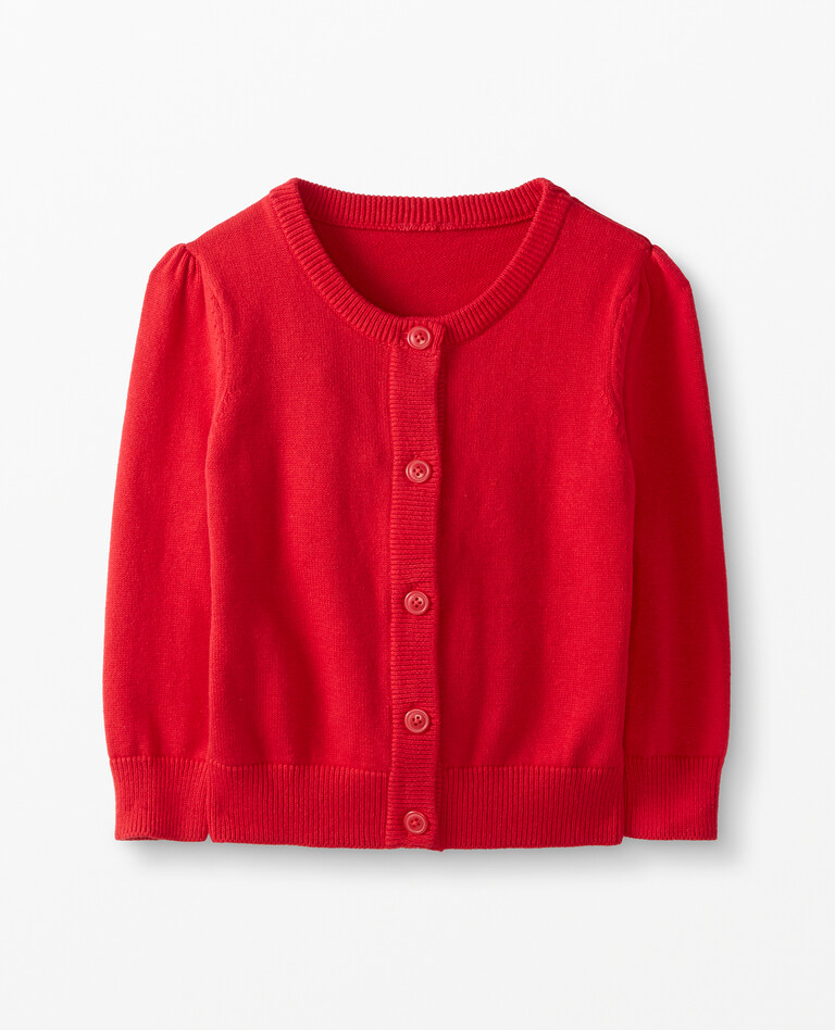 Cardigan In Combed Cotton in Hanna Red - main