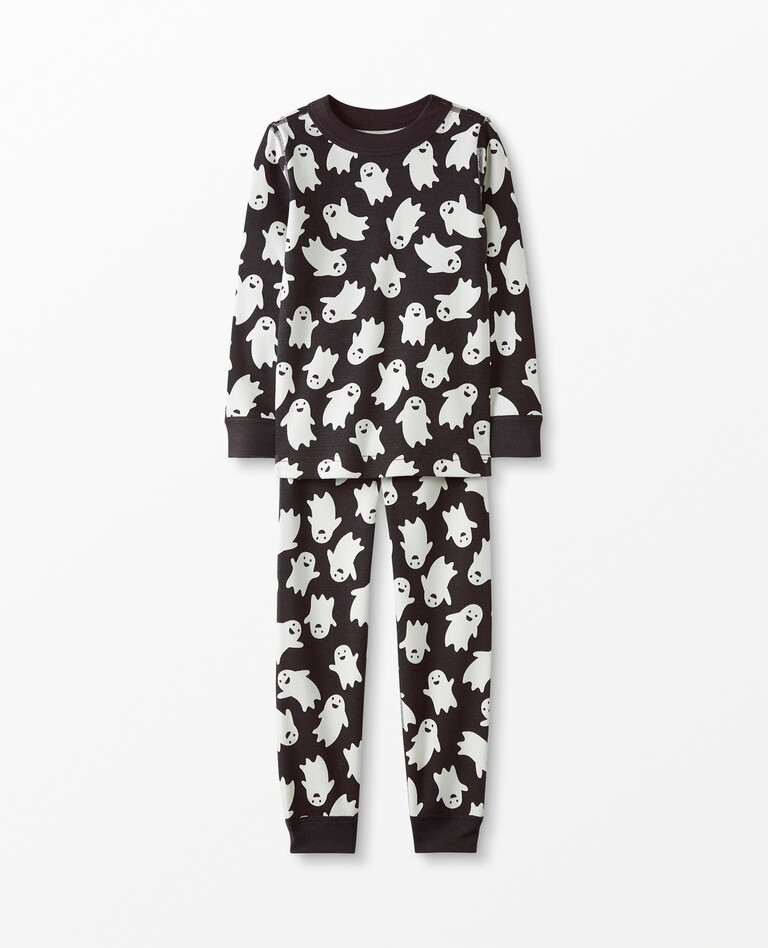 Long John Pajamas In Organic Cotton in Spooky Smiles - main