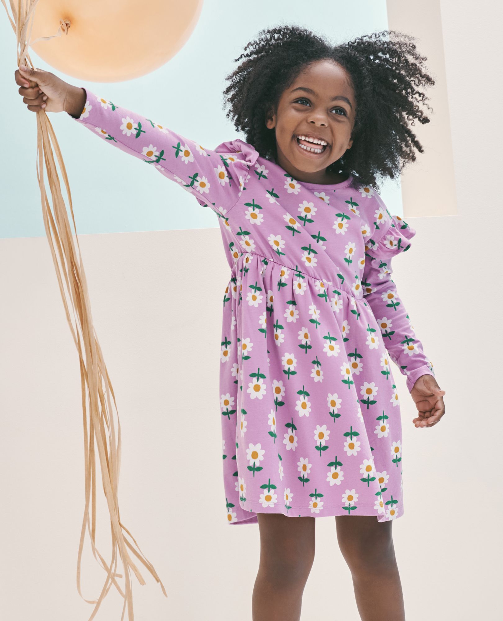 Ruffle long sleeve dress shop