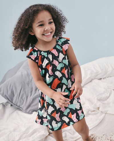 Halloween Short Sleeve Nightgown in Friendly Ghosties - main