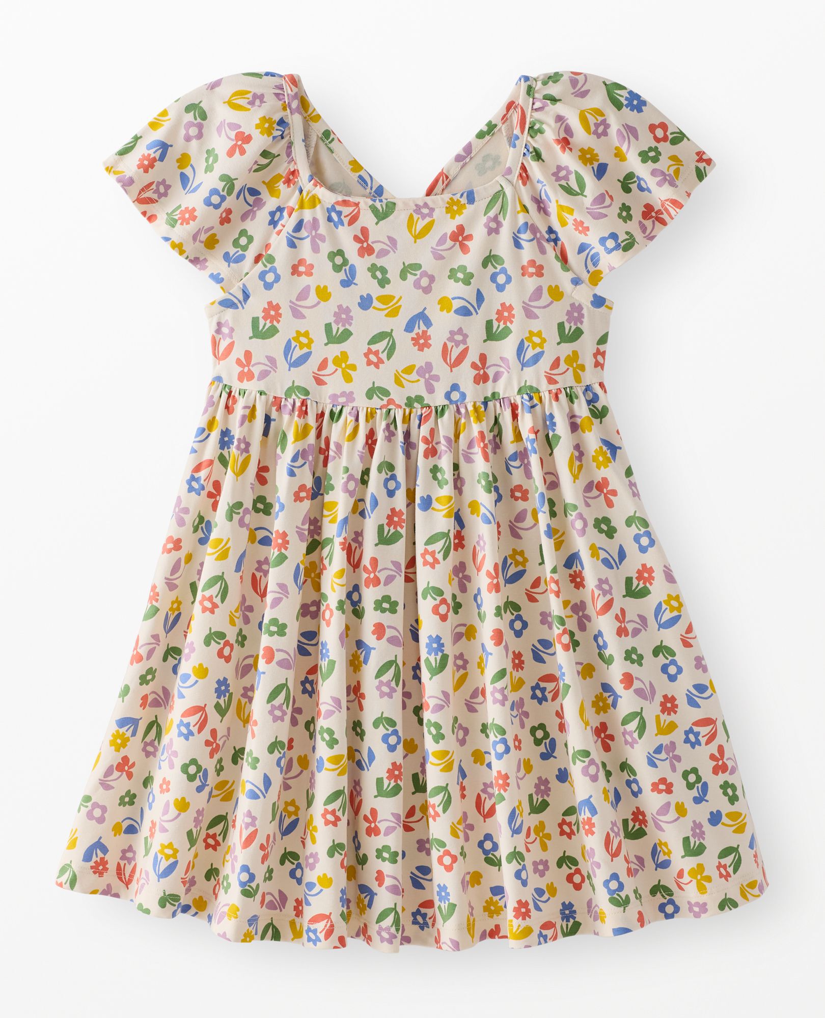 Reversible Skater Dress with Pockets in Picking Flowers - main