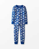 Long John Pajamas In Organic Cotton in Let It Snow - main