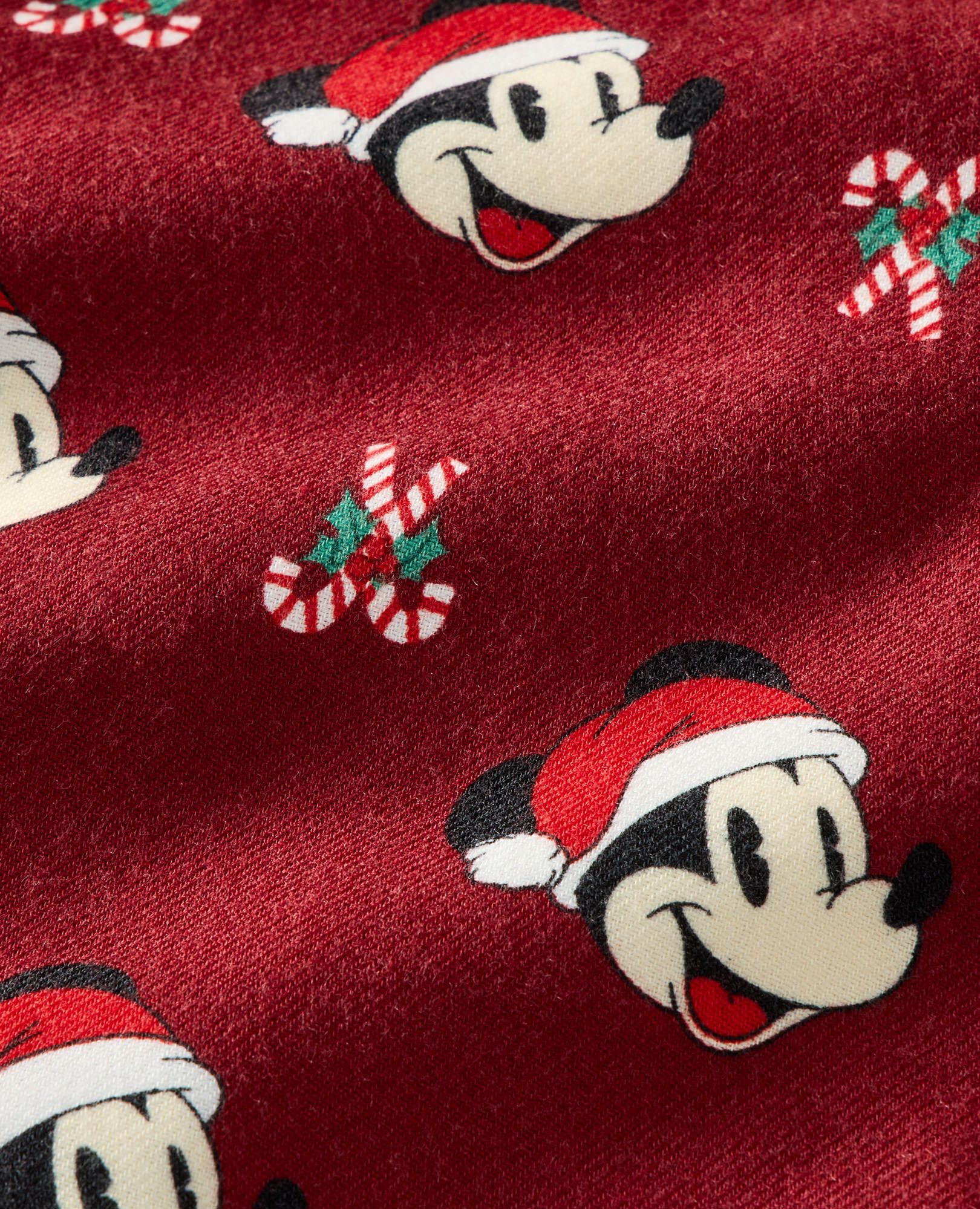 Disney Mickey Mouse Holiday Flannel Pajama Set in Mickey Candy Cane - main