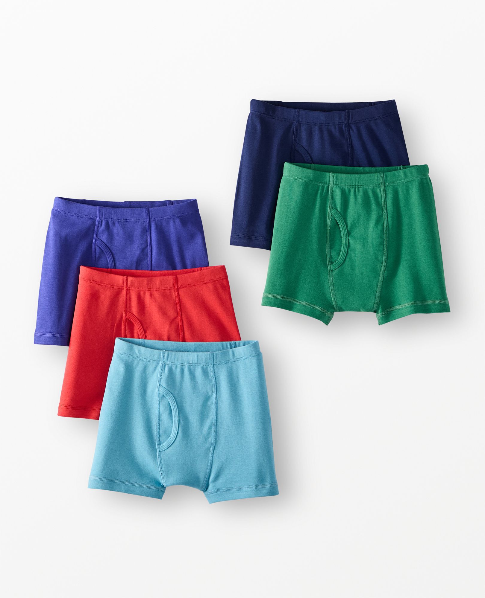 5-Pack Organic Cotton Boxer Briefs in Boys Solid 5PK - main