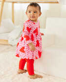 Baby Valentines Dress & Legging Set In Organic Cotton in Full Hearts - main