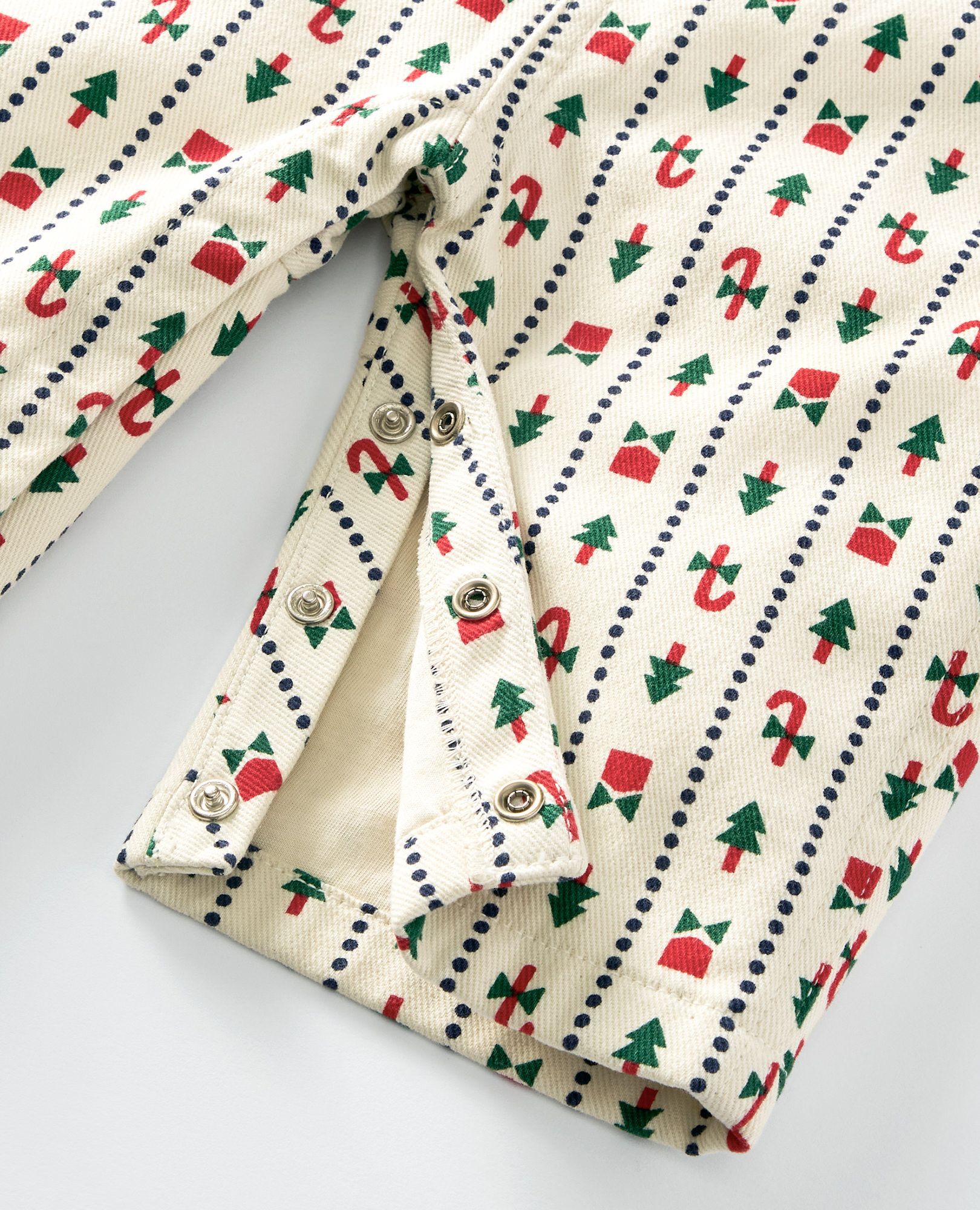 Baby Holiday Twill Overalls in Christmas Stripes - main