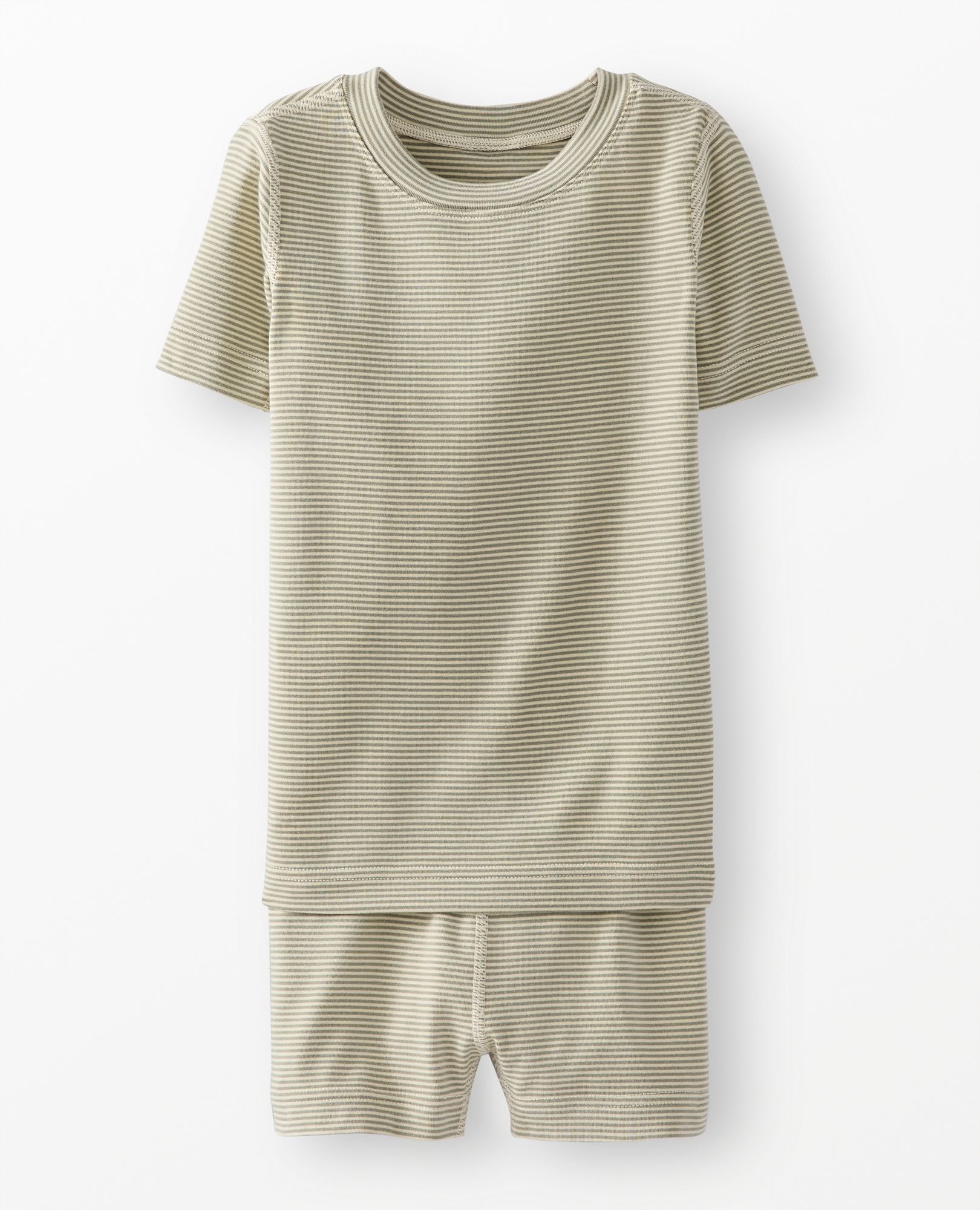 HannaSoft™ Stretch Pajama Set in Seagrass/Almond Oil - main