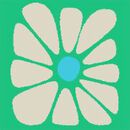 Swim Trunks in Funky Floral on Island Green - swatch