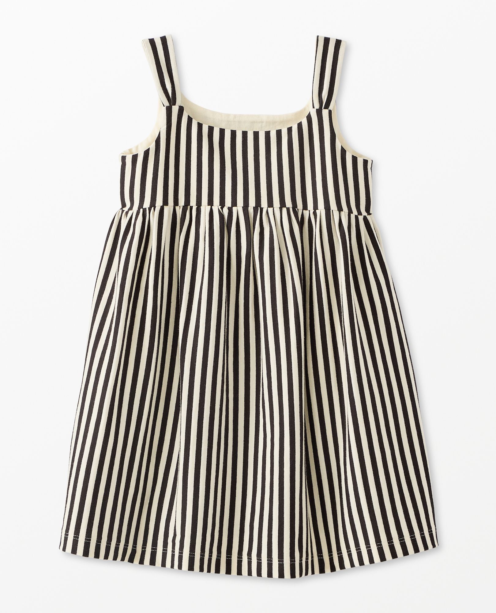 Sleeveless Swing Dress with Pockets in Black - main