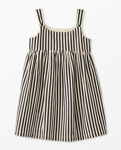 Sleeveless Swing Dress with Pockets in Black - main