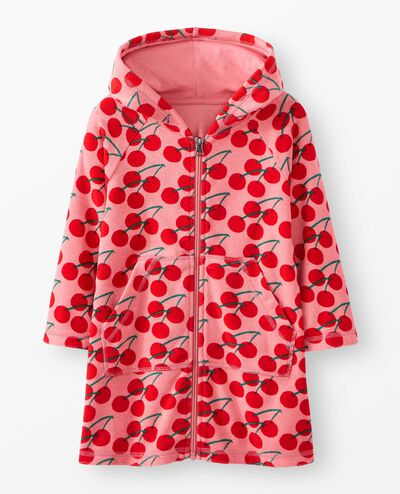 Long Sleeve Loop Terry Hoodie Cover Up in Summer Cherries - main