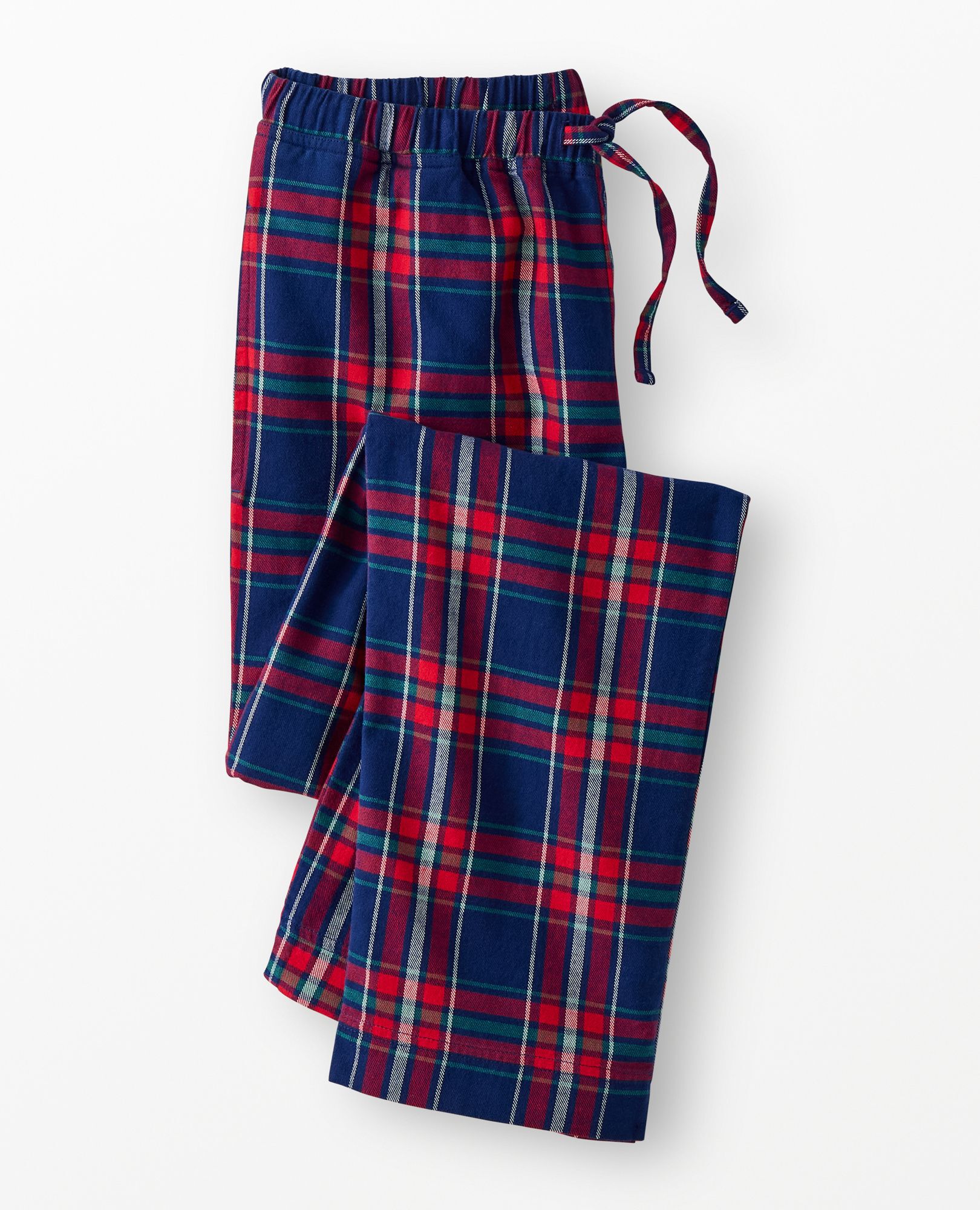 Adult Holiday Flannel Pajama Pants in Navy Plaid - main