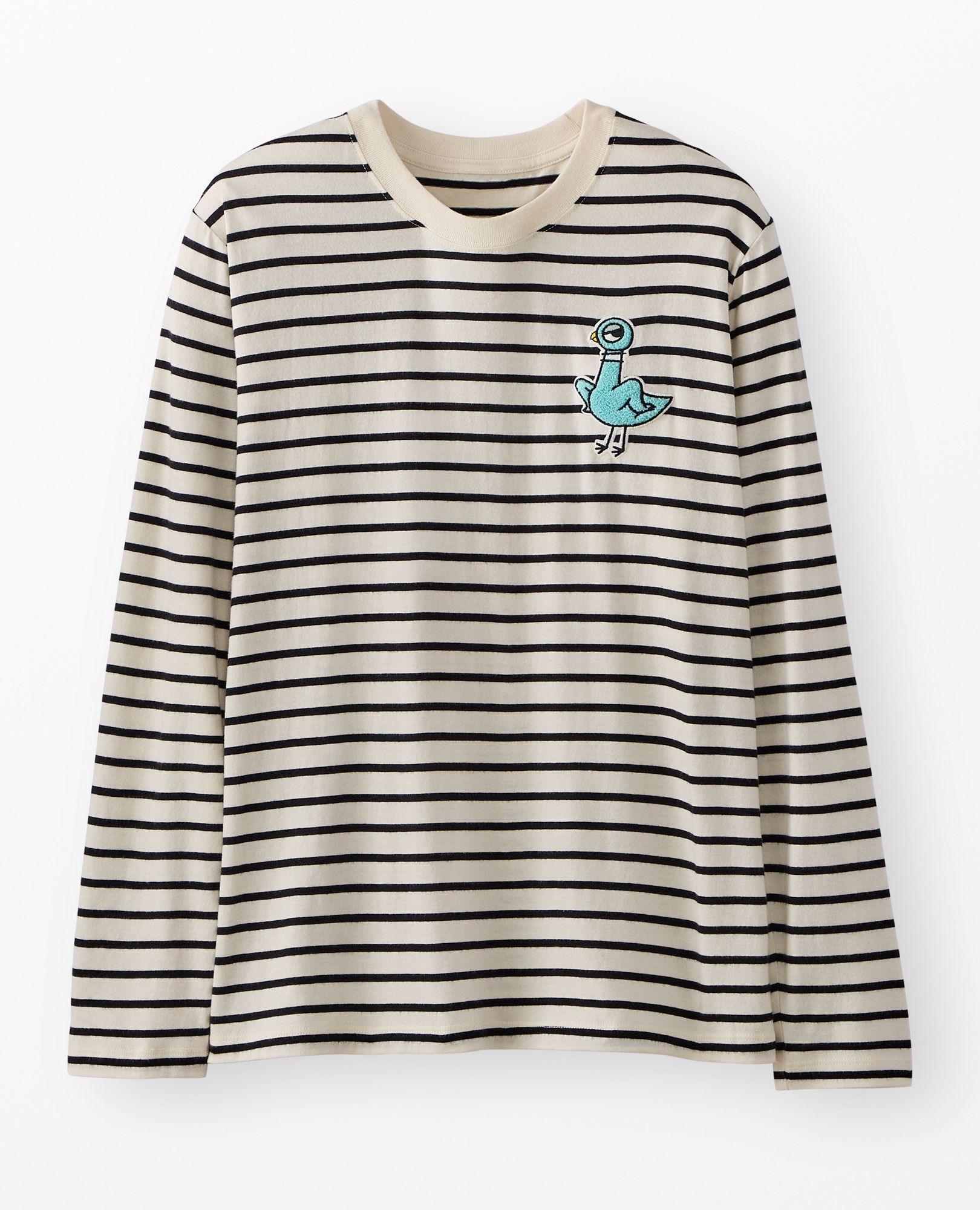 Adult Pigeon Long Sleeve Classic Fit T-Shirt in Hidden Pigeon - Stripe - main