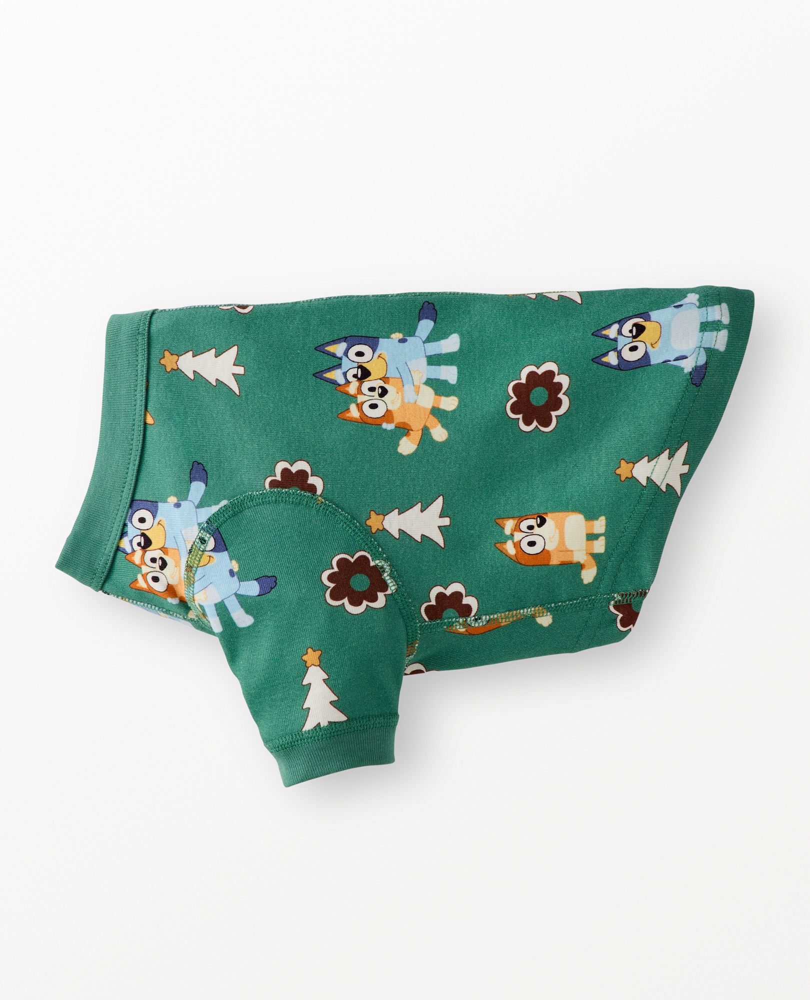 Bluey Holiday Dog Pajamas in Bluey Hugs and Cookies on Green - main