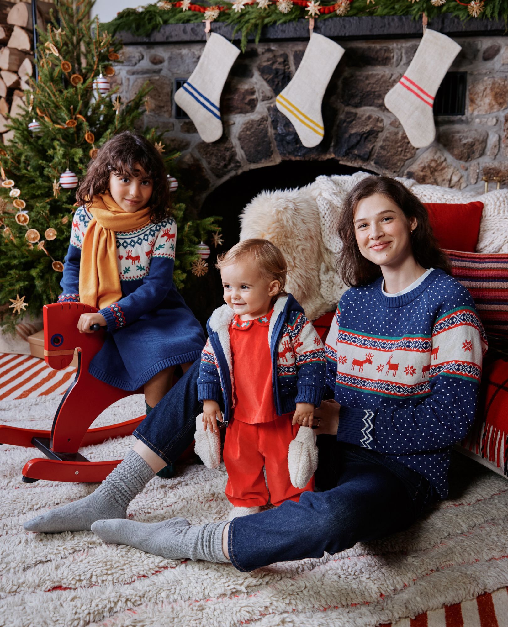 Baby Embroidered Corduroy Top & Pants Set in Ribbon Red - main