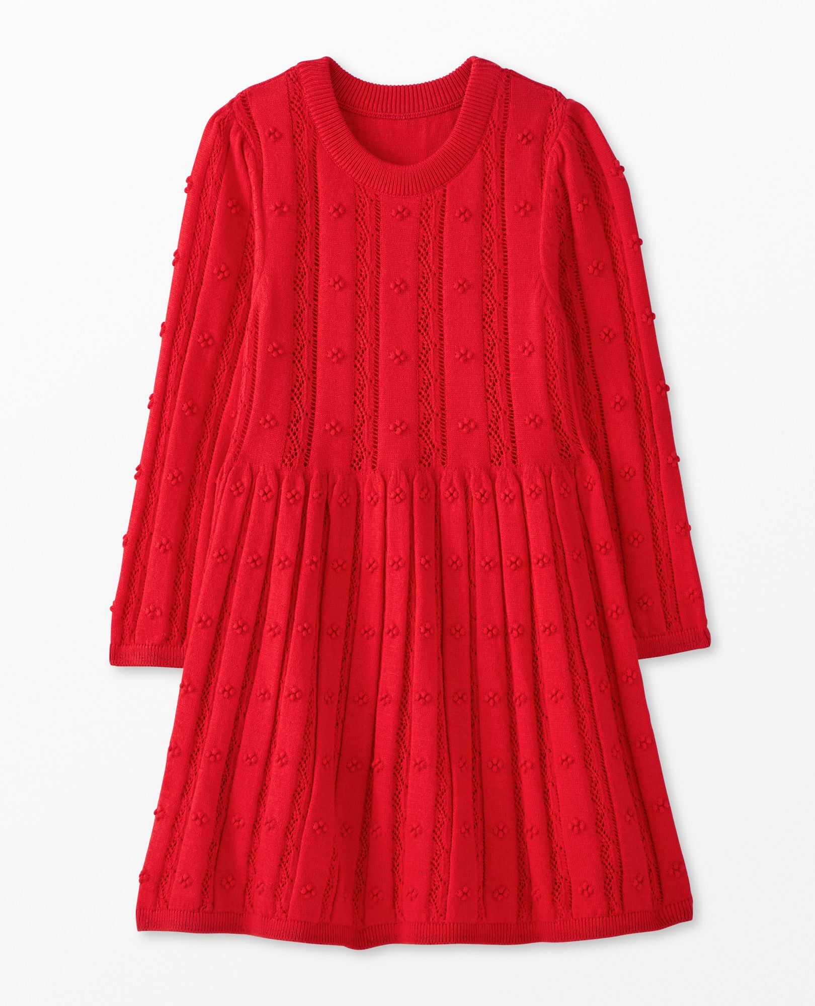 Long Sleeve Sweater Dress in Ribbon Red - main