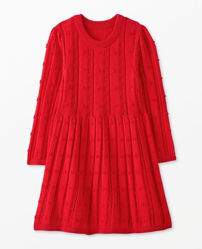 Long Sleeve Sweater Dress in Ribbon Red - main