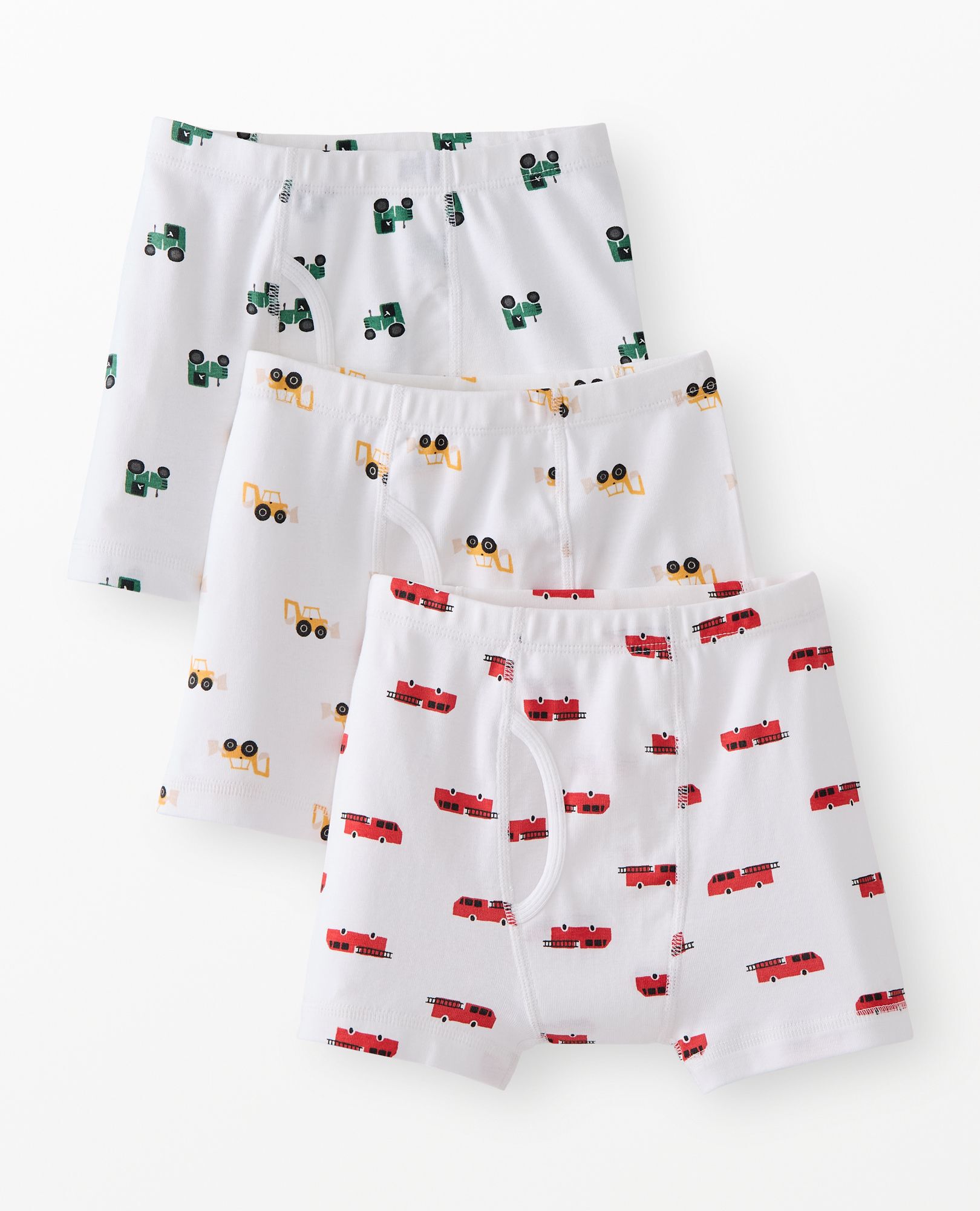 3-Pack Organic Cotton Boxer Briefs in Boys Vehicle Print 3PK - main