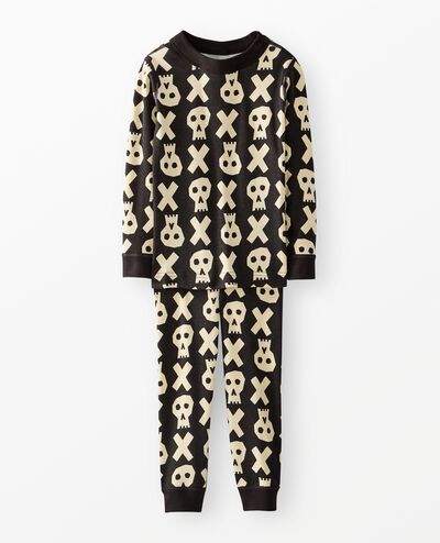 Halloween HannaJams™ Pajama Set in Skulls on Black - main