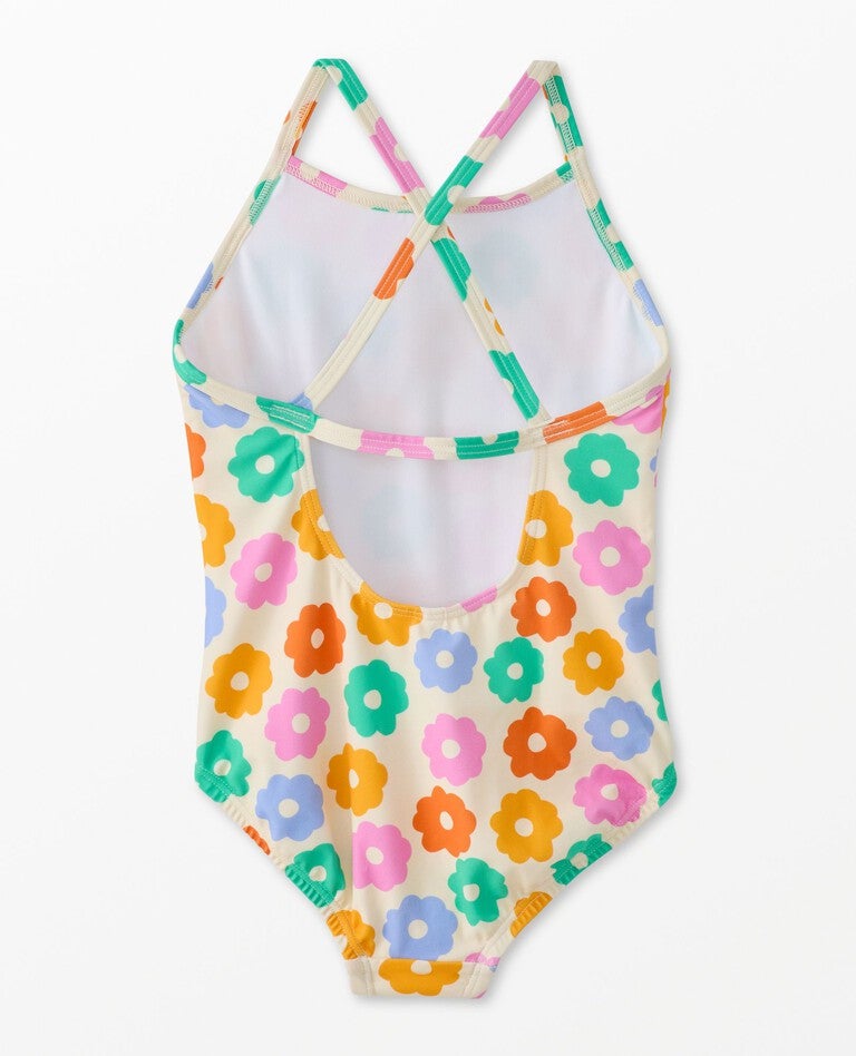 One-Piece Swimsuit in Bright Tiny Blossoms - main