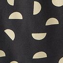 French Terry Wide Leg Sweatpants in Half Moons on Soft Black - swatch