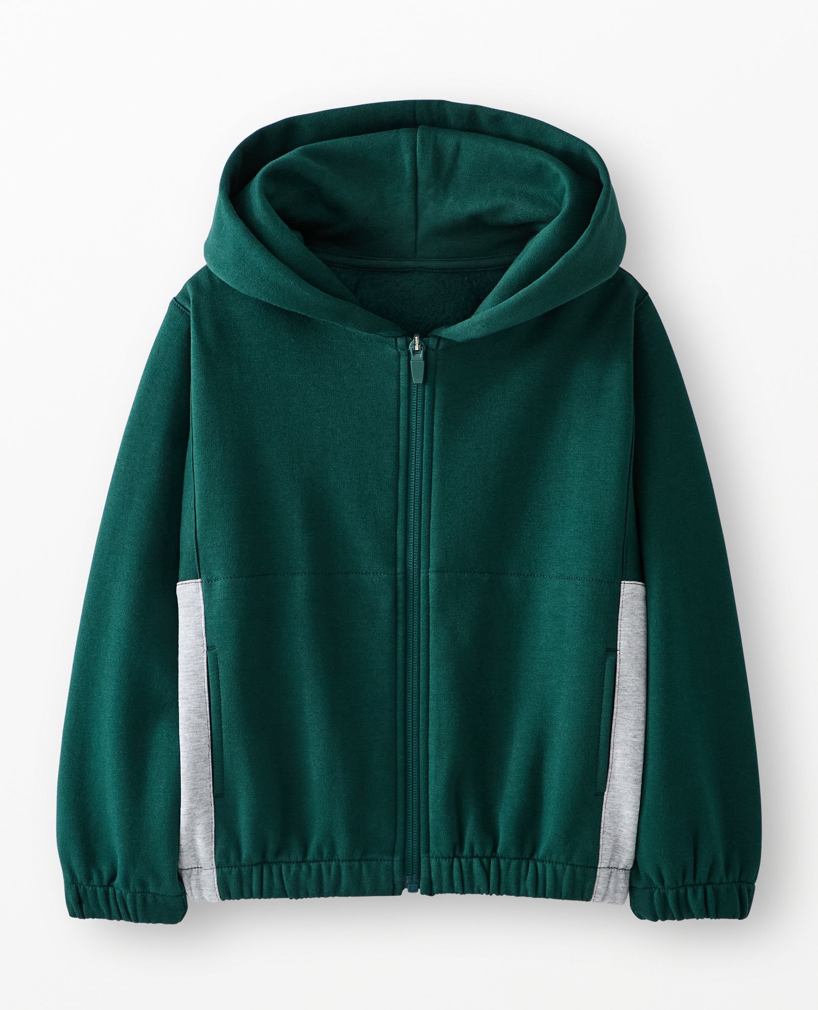 Fleece Colorblock Jacket in Ponderosa Green - main