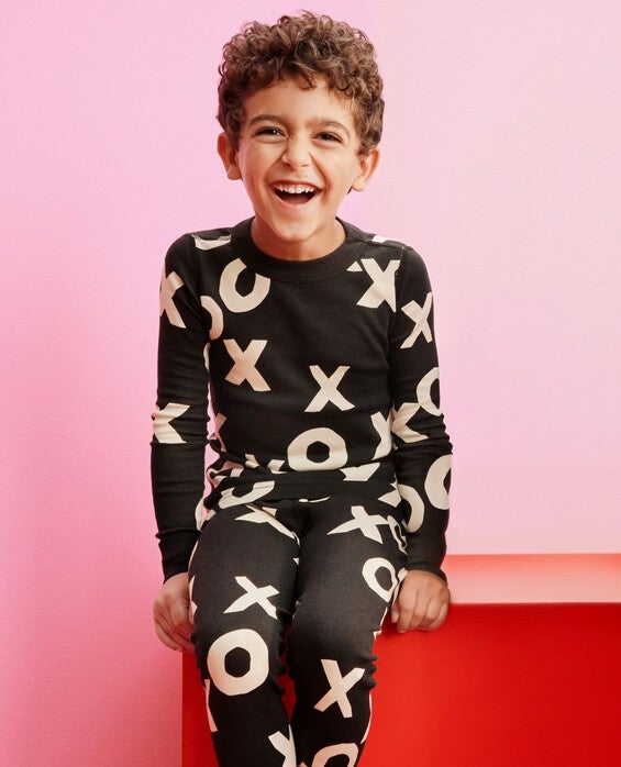 Toddler Valentine's HannaJams™ Pajama Set in Hugs And Kisses - 100% Organic Combed Cotton - Size 3 by Hanna Andersson