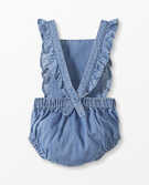 Baby Chambray One Piece Overalls in Light Wash Denim - main