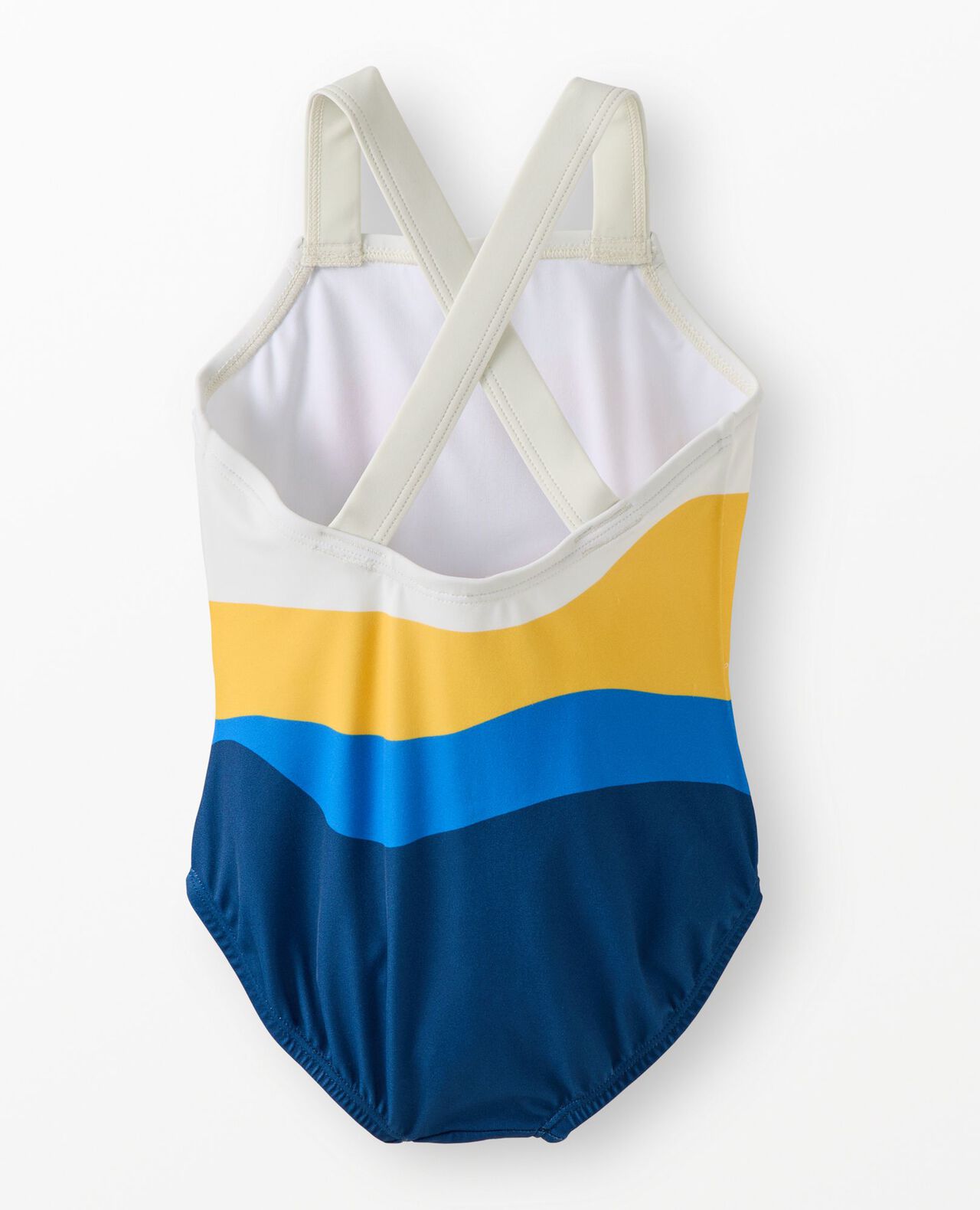 One-Piece Crossback Swimsuit in Catching Waves - main