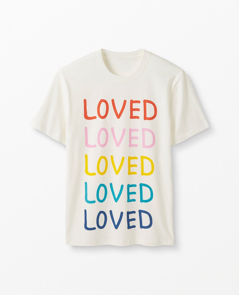 Adult Rainbow Art Tee In Cotton Jersey in Hanna White - main