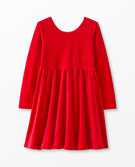 Velour Skater Dress in Hanna Red - main