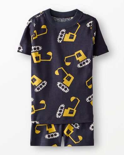 HannaJams™ Pajama Set in Construction Vehicles on Black - main