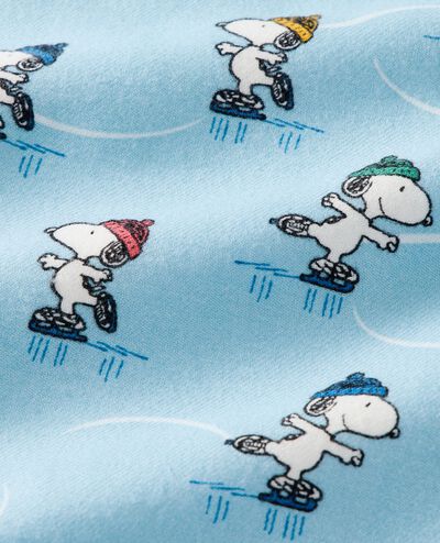 Women's Peanuts Holiday Flannel Pajama Shorts in Snoopy Ice Skating Rink - main