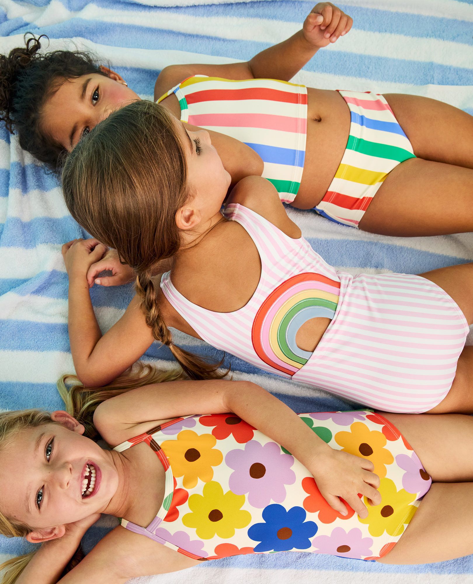 One-Piece Rainbow Back Swimsuit in Pink Rainbow - main