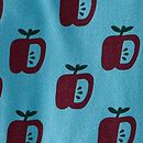Long Sleeve Playground Dress with Pockets in Apples on Chalk Blue - swatch
