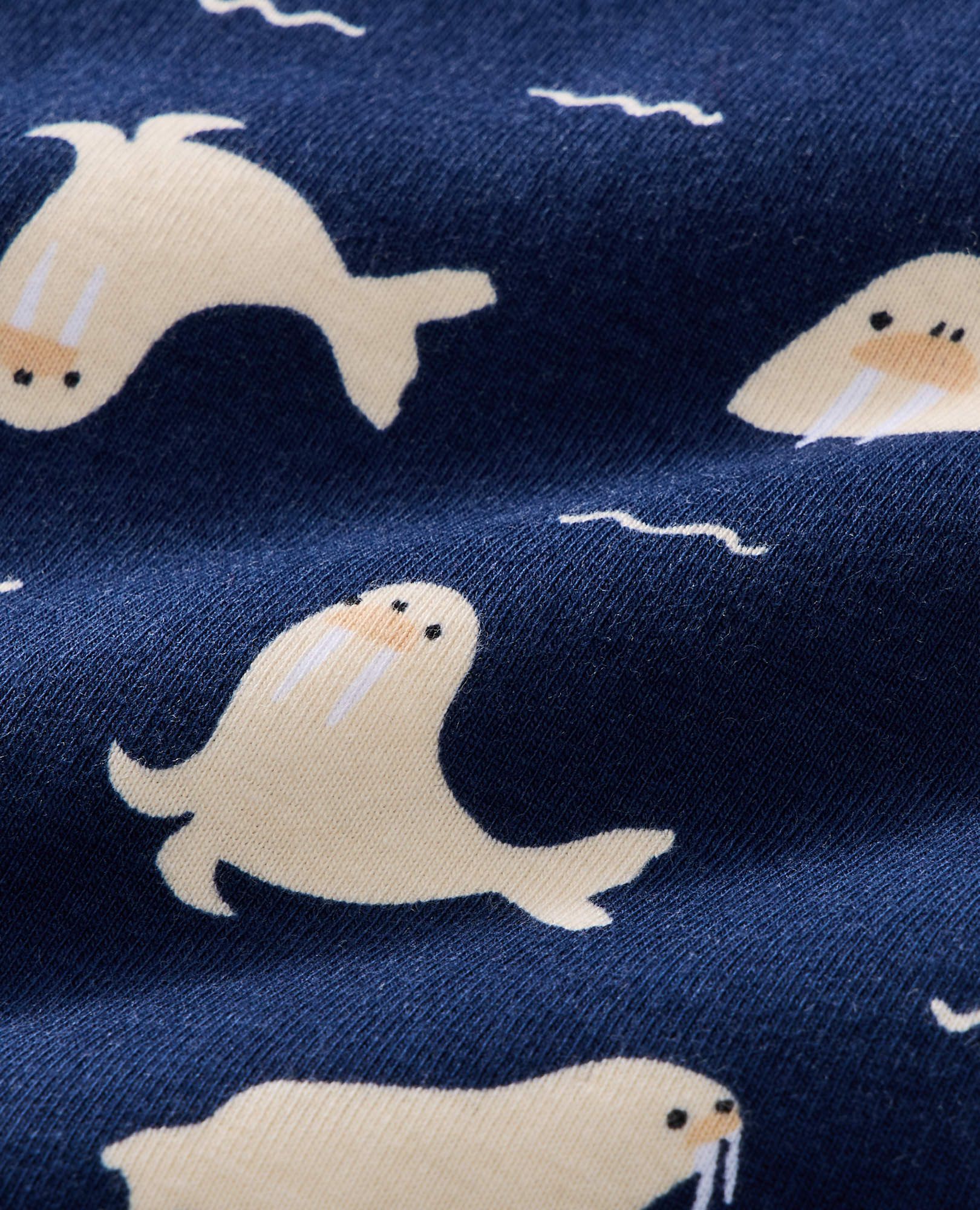 Holiday HannaJams™ Pajama Set in Wally Walrus on Navy - main