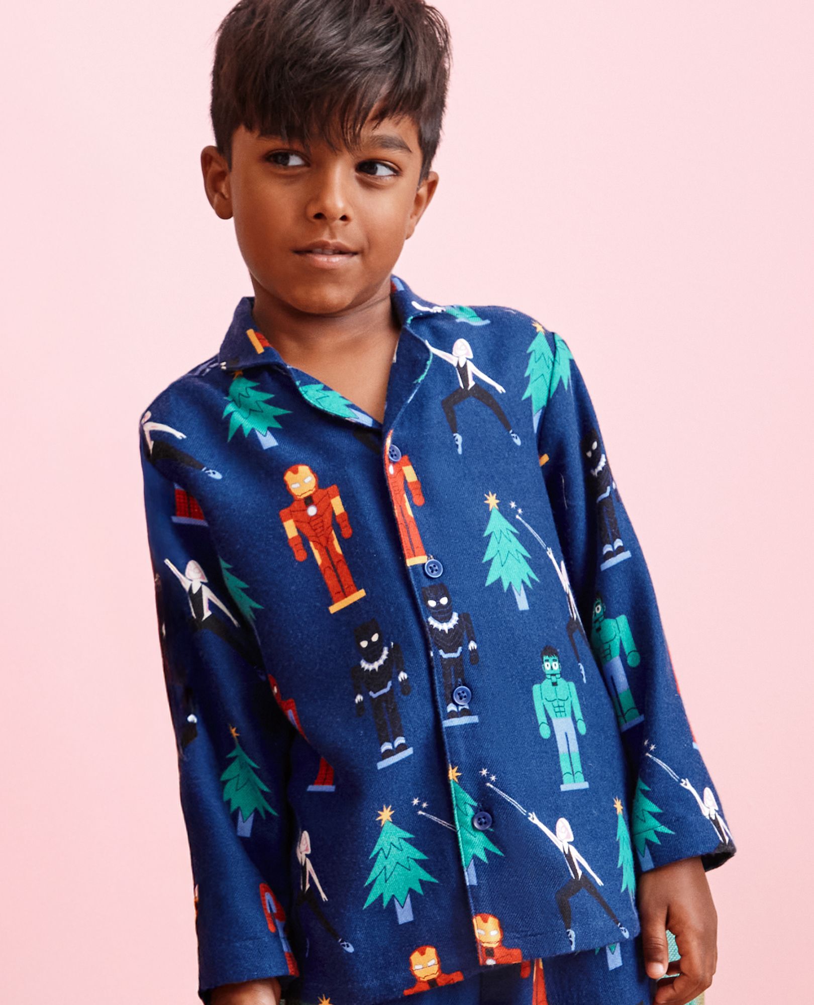 Marvel Holiday Flannel Pajama Set in Marvel Nutcracker - main