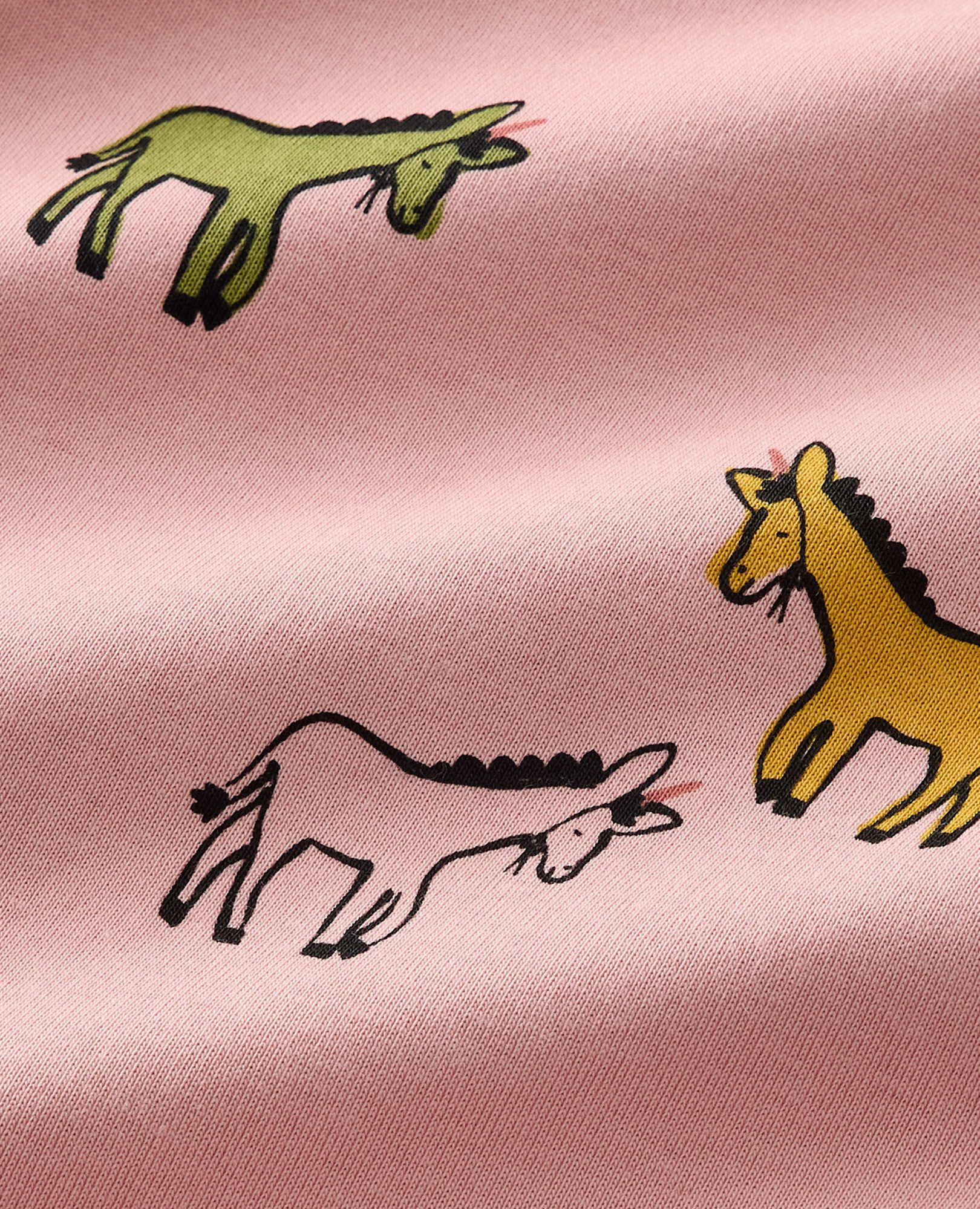 HannaJams™ Pajama Set in Donkeys on Powdered Rose - main