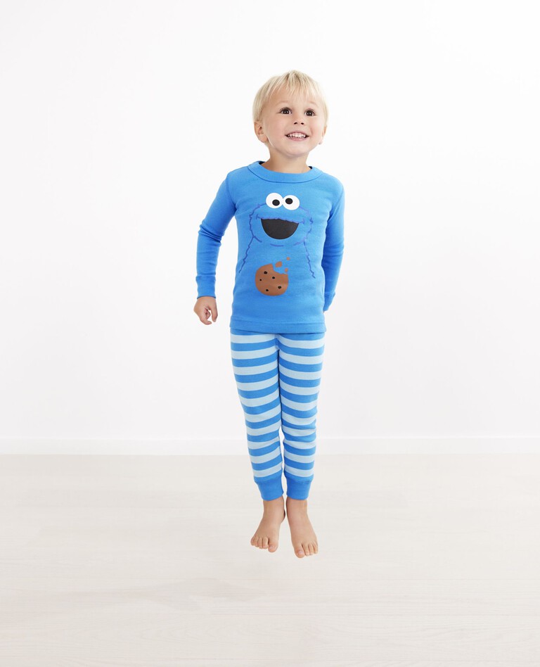 Sesame Street Long John Pajama Set in Cookie Monster - main
