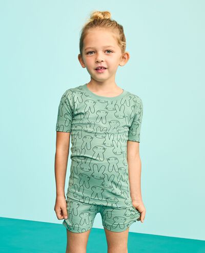 Easter HannaSoft™ Stretch Pajama Set in Easter Bunny on Jade - main