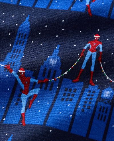 Marvel Spider-Man Holiday HannaJams™ Pajama Set in Spiderman in the City on Navy - main