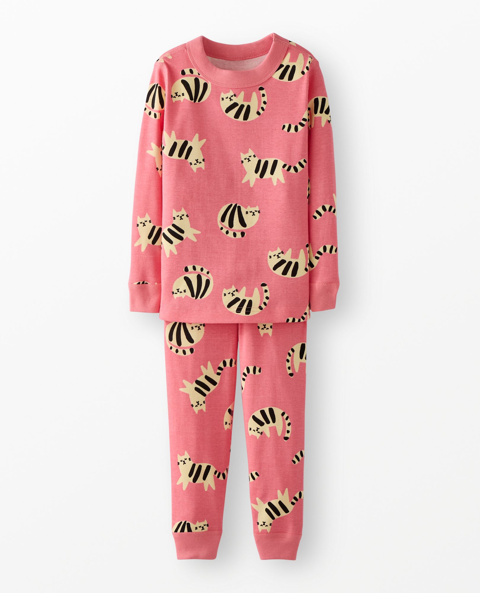 HannaJams™ Pajama Set in Playful Cats on Strawberry Ice - main
