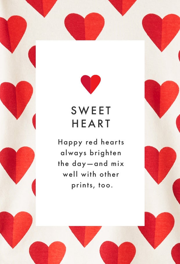 sweet heart. happy red hearts always brighten the day and mix well with other prints too