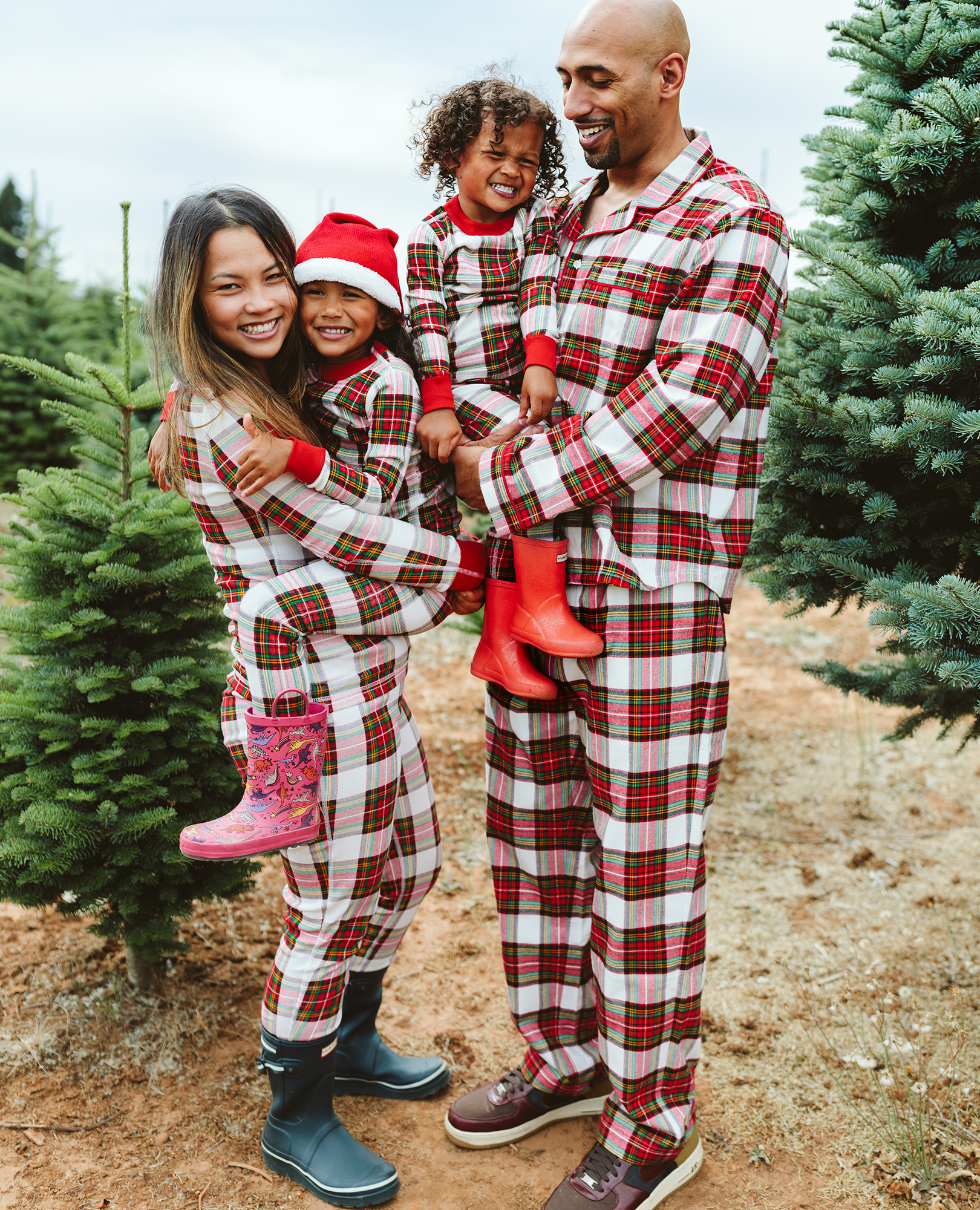 holiday plaid family match outfit