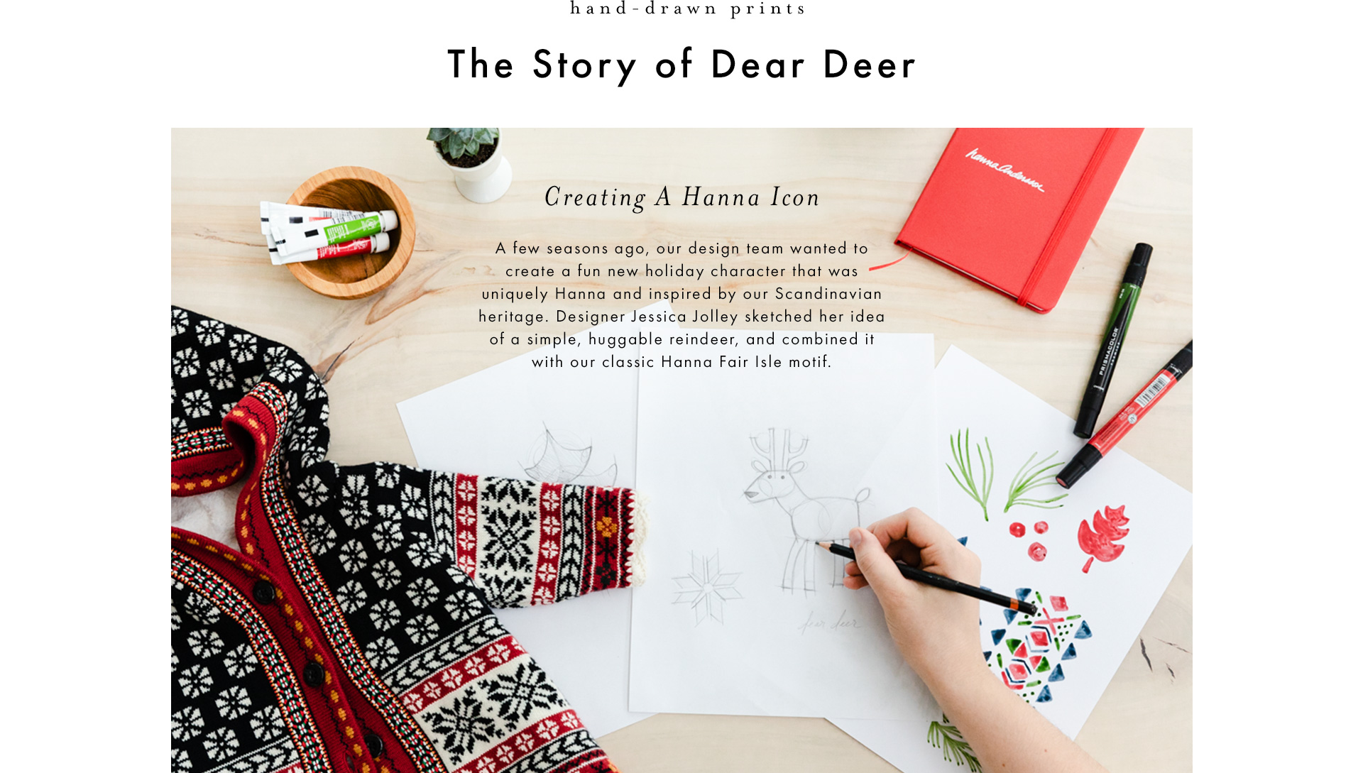 Inspiration for how our creators made our classic dear deer print