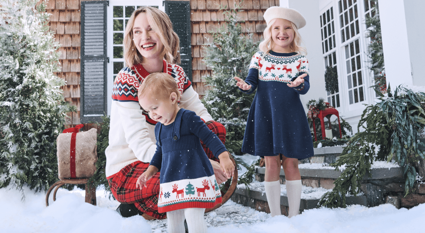 girls in holiday clothes