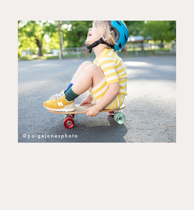 Boy playing on skateboard