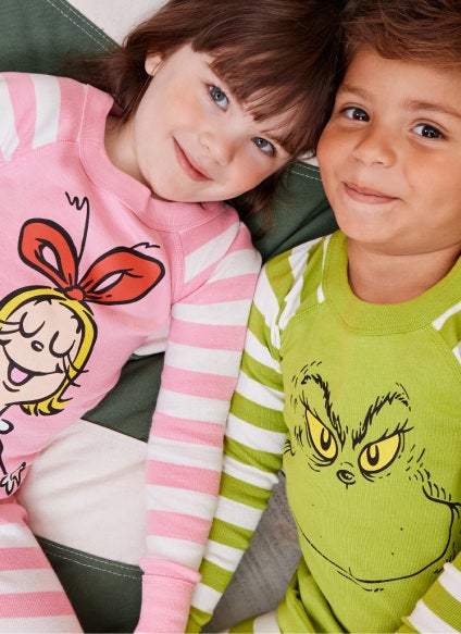 kids in matching pjs
