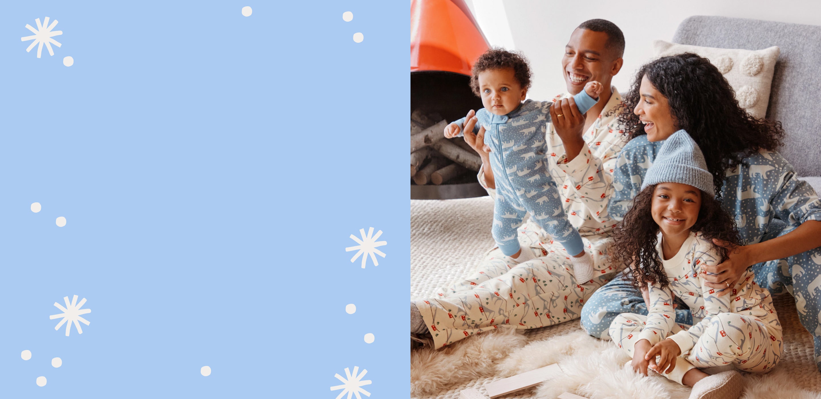 family in matching pajamas