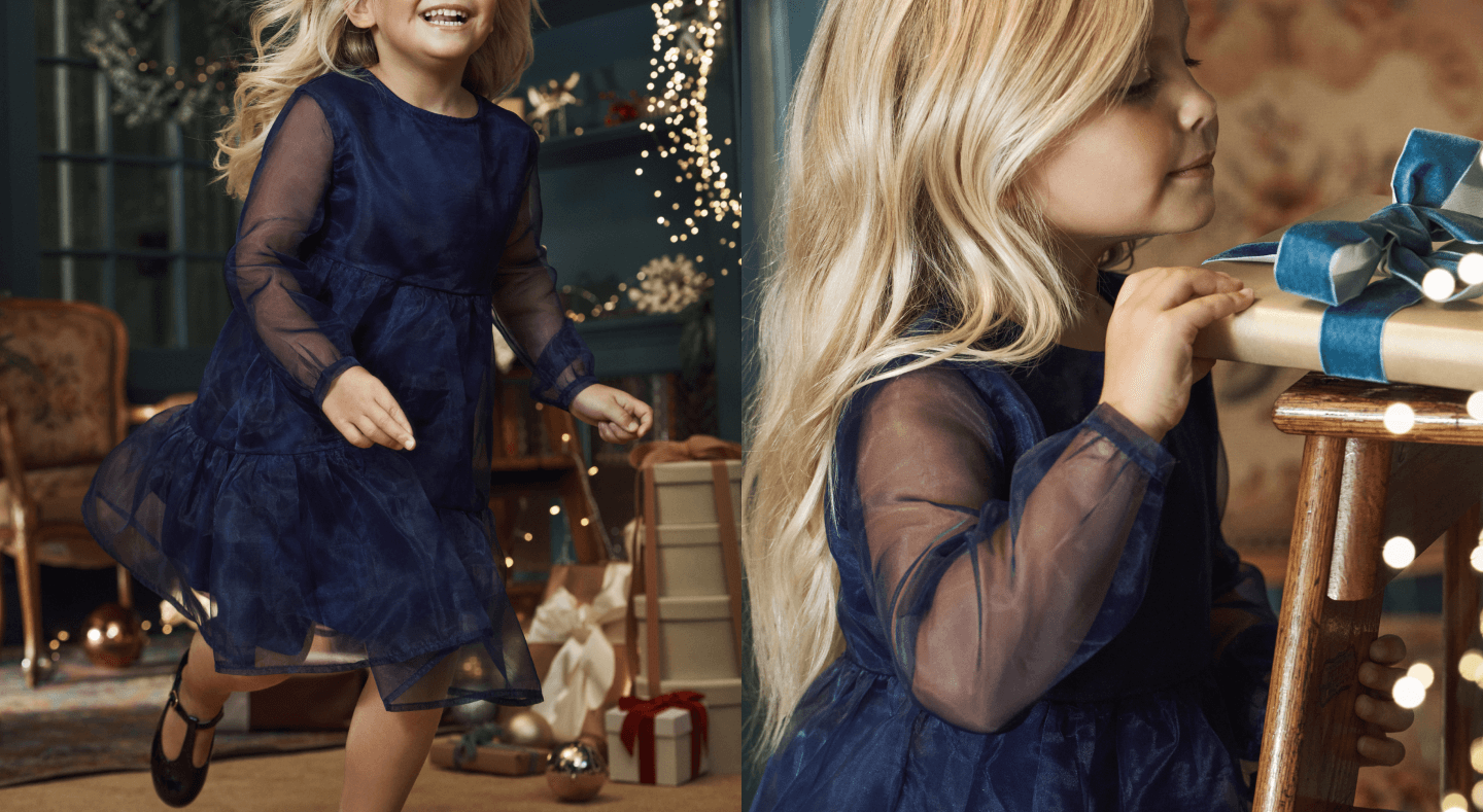 girls in holiday clothes